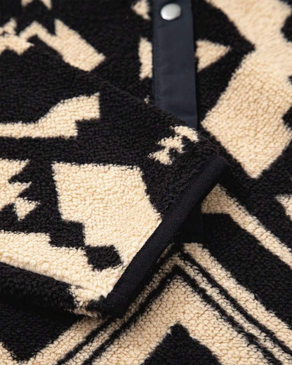 Sweatshirt Knöpft Auf Tasche Retro