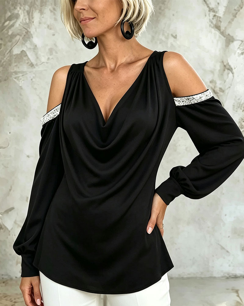 Bluse Lässig Trendy Off-Shoulder