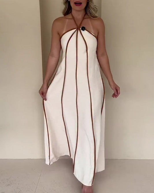 Kleid ein sexy ärmelloses bedruckt