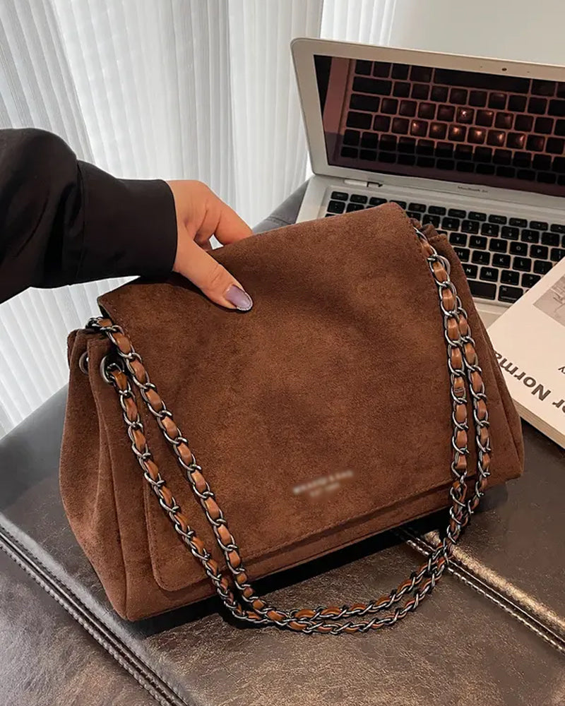 Tasche Einfach Wildleder Umhängetasche Schulter
