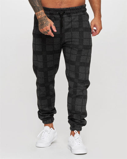 White Checked Sweatpants - Erik