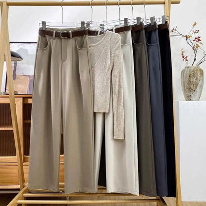 High Waisted Pleated Trousers for Women - Rossana