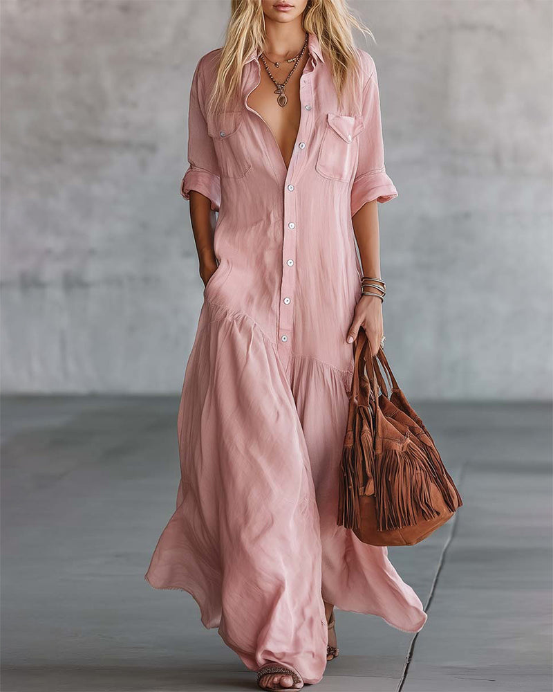 Kleid Stilvolles Langes Hemd