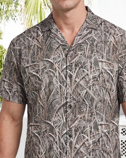 Hemd Schilf Camouflage-Print Lässig