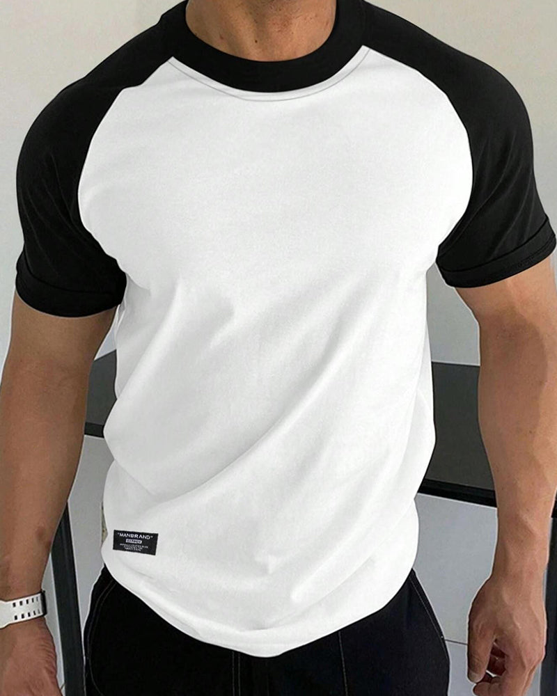 T-Shirt Herren Rundhalsausschnitt Raglanärmel