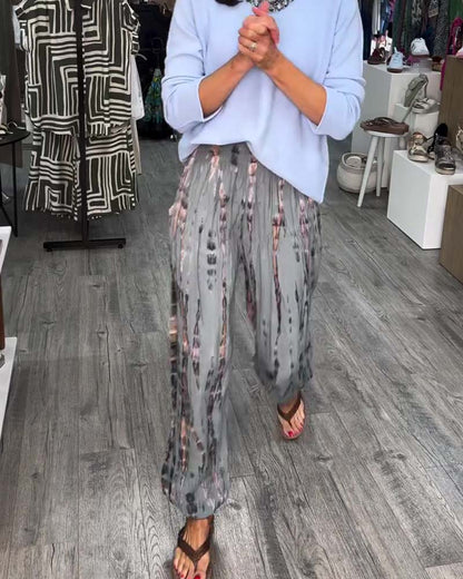 Hose Tie-Dye-Print Weites Bein Harem