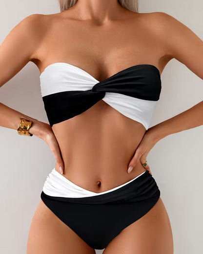 Bikini Stilvoller Kontrastfarbe