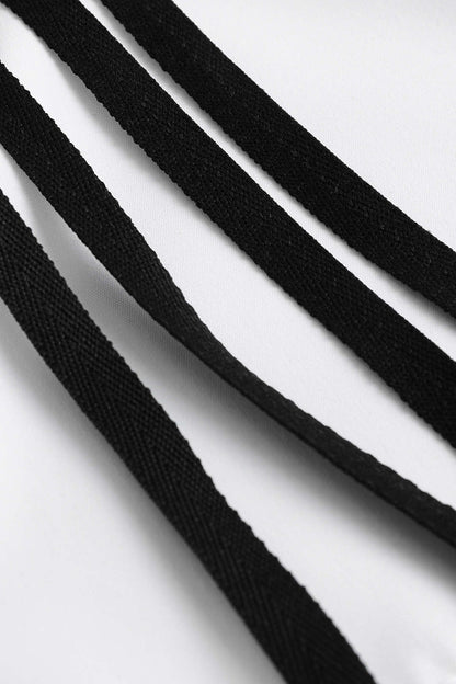 Mehrfarbige 90er Patchwork Hosen mit Schleifen Detail