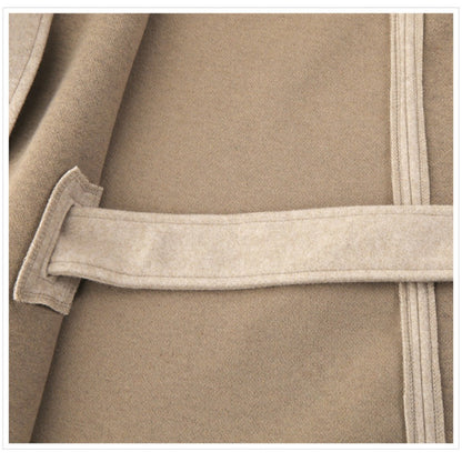 Belted Cape Coat with Wide Sleeves for Women - Tonia