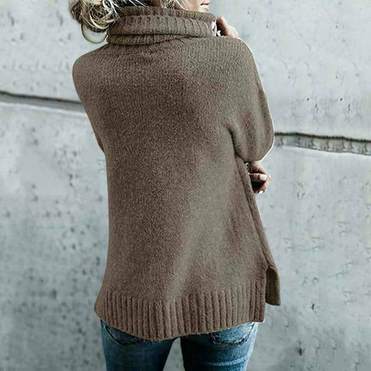 Eleganter Rollkragen-Strickpullover