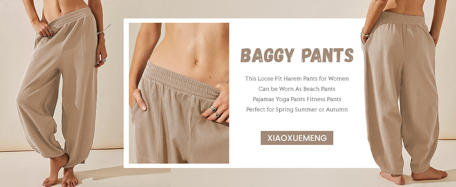 Hose Damen Haremshose Weites Bein