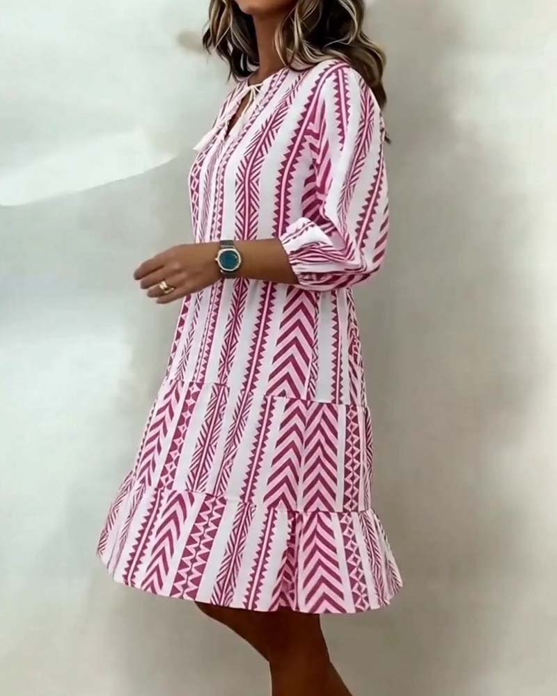 Kleid Geometrisches Muster Träger