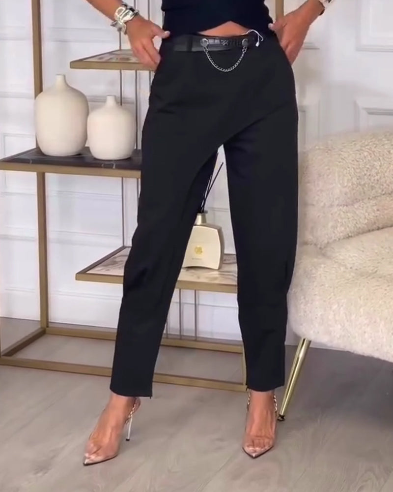 Hose Wickel-Stil Kleiner Fuß Lässig