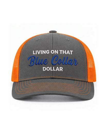 Hut Blauer Kragen Dollar Trucker – Stolze Arbeitskleidung Kappe