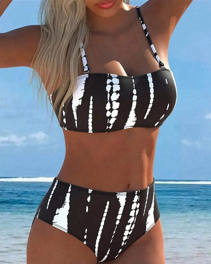 Bikini Hohe Taille Zweiteilig
