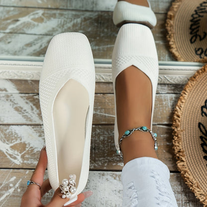 White Flat Shoes - Lena