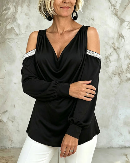Bluse Lässig Trendy Off-Shoulder