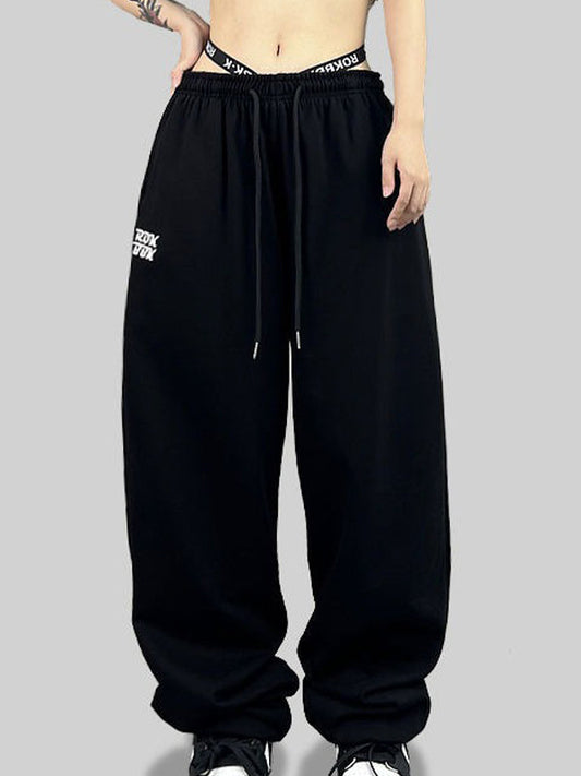 Mehrfarbige Vintage Street Lettering Print Sweatpants