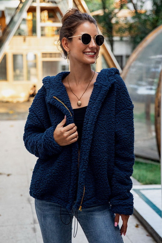 Plüsch-Hoodie mit Reißverschluss