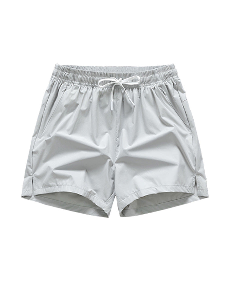 Shorts Männer Elastischer Bund Tasche Schnelltrocknend Eis-Seide Sport