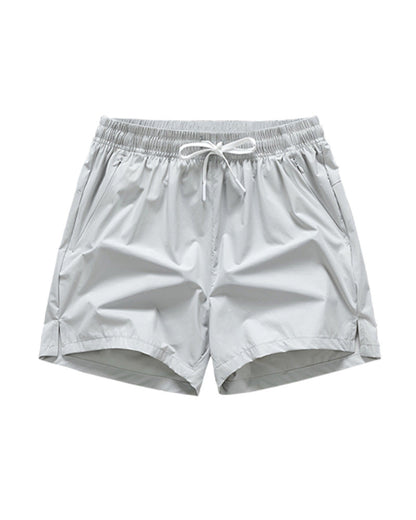 Shorts Männer Elastischer Bund Tasche Schnelltrocknend Eis-Seide Sport