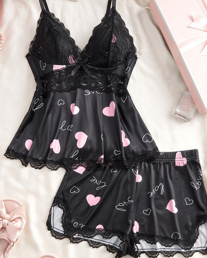 Set Spitze Patchwork Sexy Pyjamav
