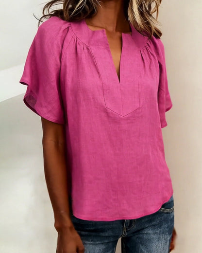 Bluse Raglanärmel Unifarben
