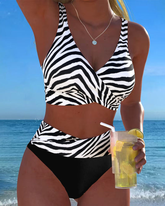 Bikini Zebra Kontrastfarbe