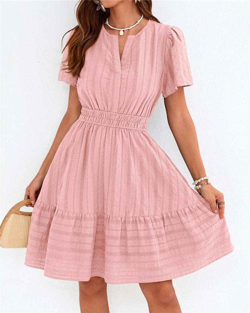 Kleid V-Ausschnitt A-Linie