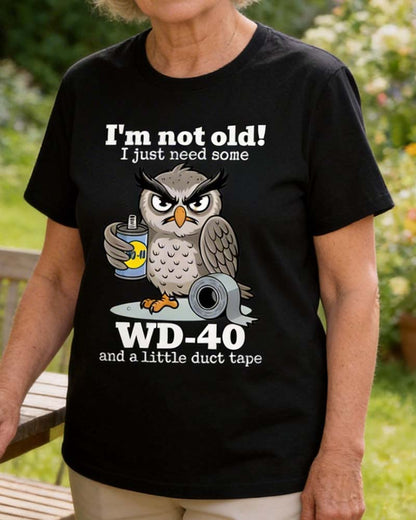 T-Shirt Eule Lustig Einfarbig Lässig