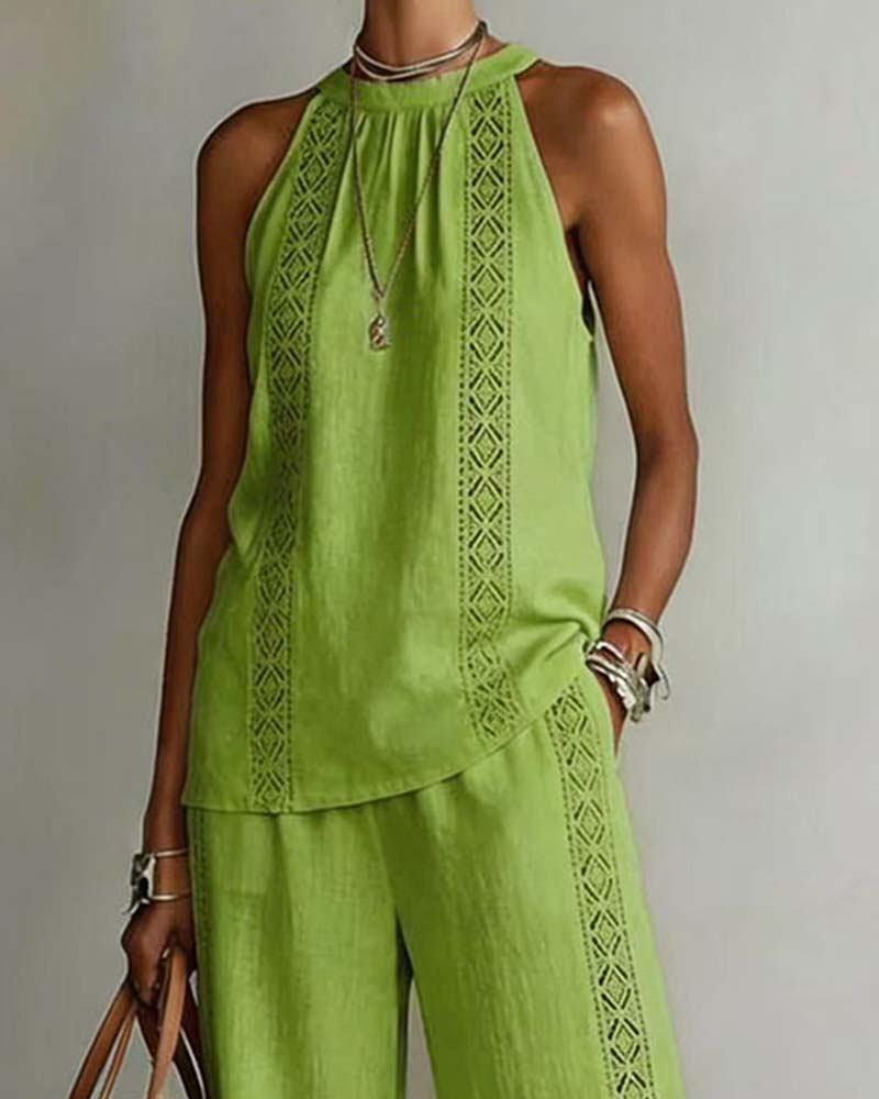 Zweiteiliger Set Hollow Out Halter