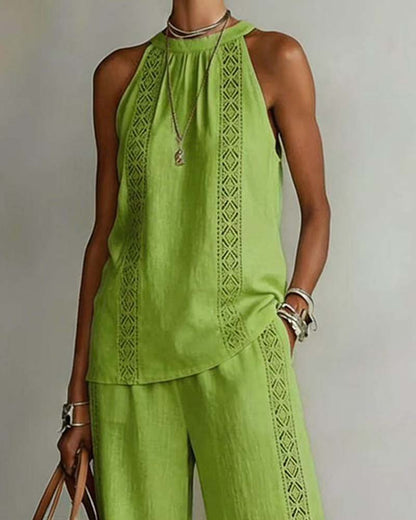Zweiteiliger Set Hollow Out Halter