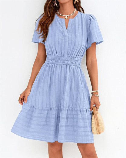 Kleid V-Ausschnitt A-Linie