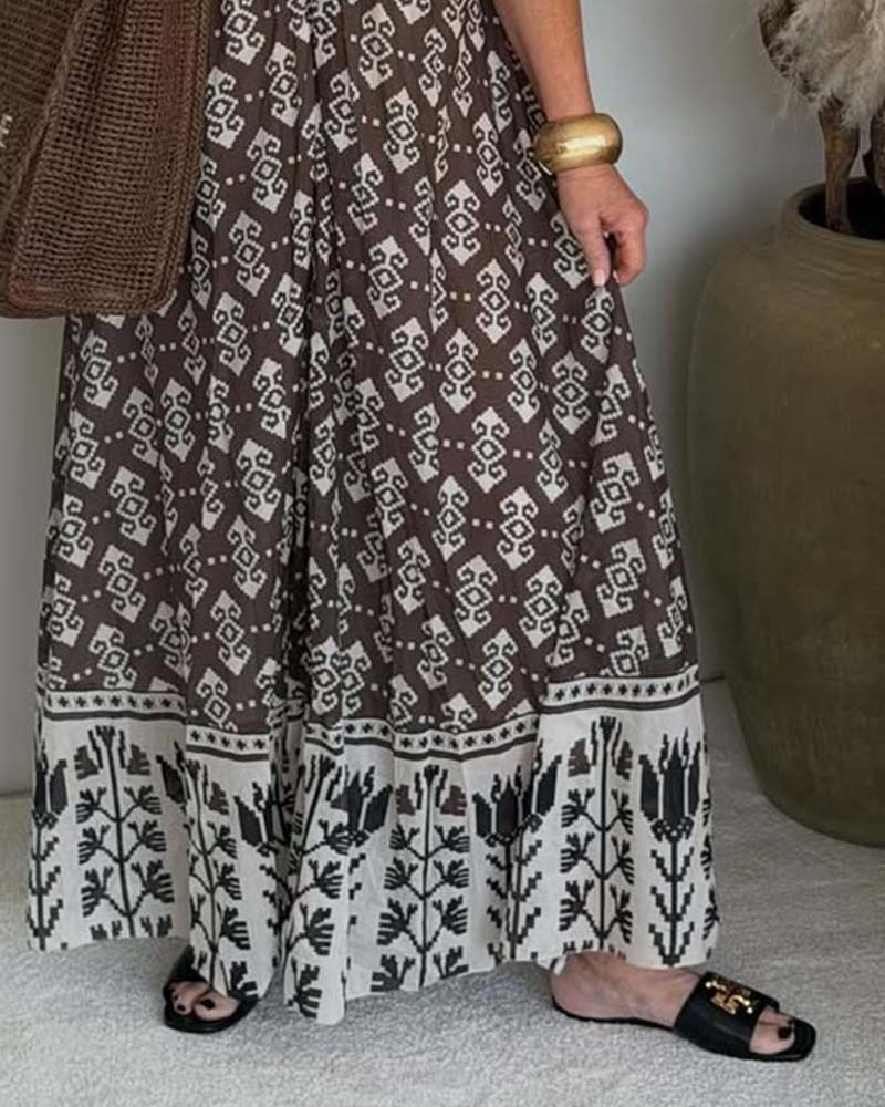 Kleid V-Ausschnitt Halter Elegant Maxi