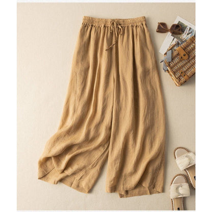 Wide Leg Drawstring Pants for Women - Donatella