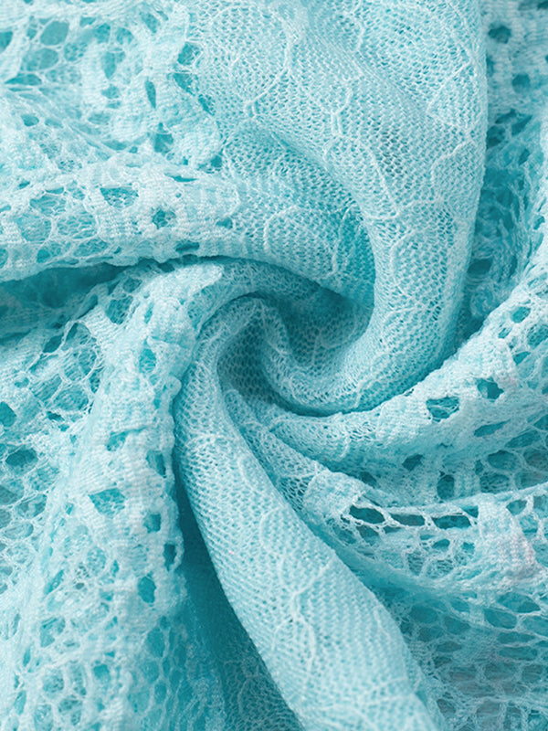 Blaues Y2k Pullover Tanktop mit V-Ausschnitt