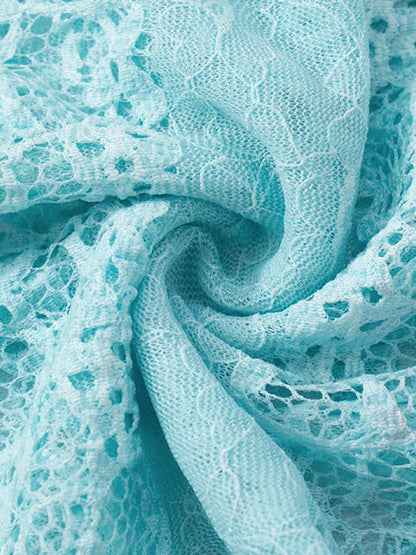 Blaues Y2k Pullover Tanktop mit V-Ausschnitt