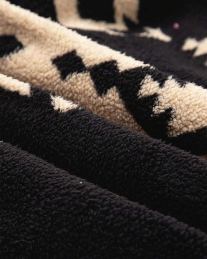 Sweatshirt Knöpft Auf Tasche Retro