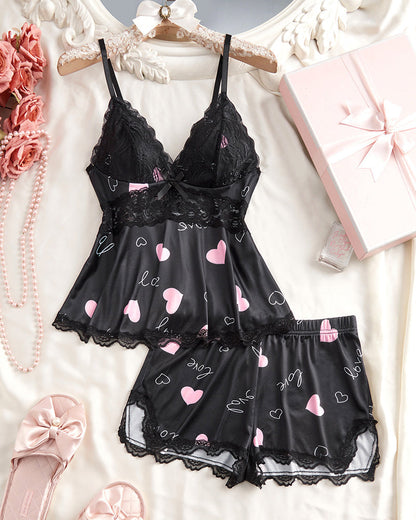 Set Spitze Patchwork Sexy Pyjamav