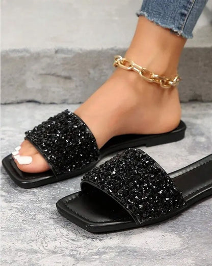 Sandalen Lässig Paillette Flach