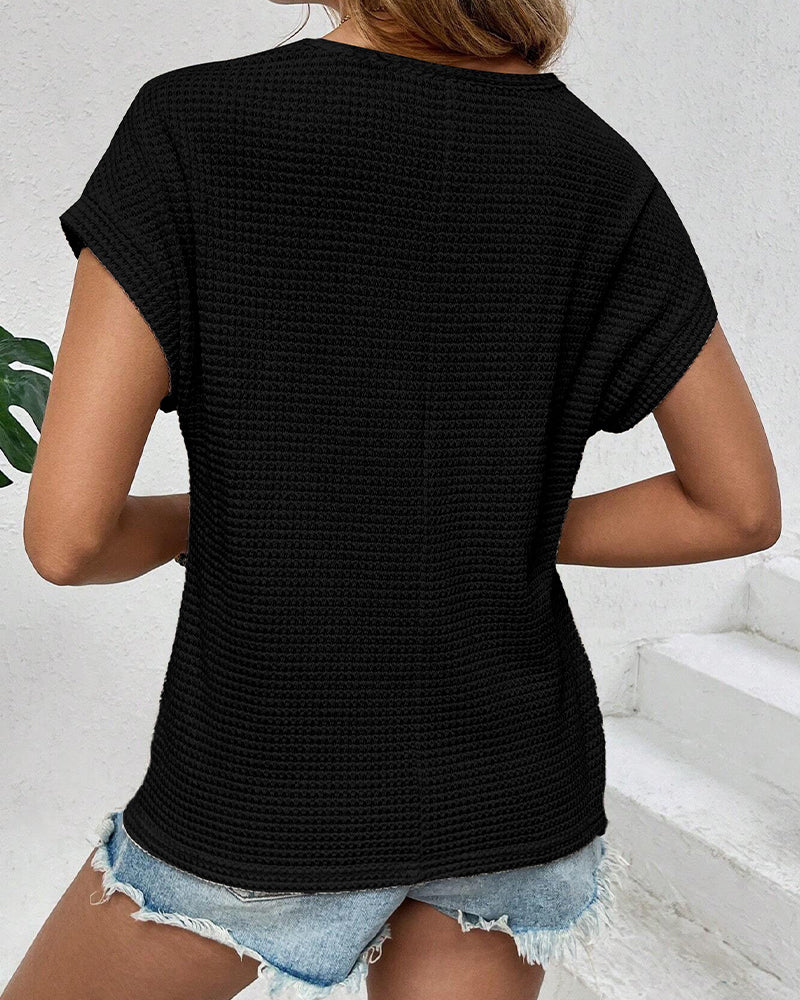 T-Shirt Raglan Netz Hohl Aus Atmungsaktiv