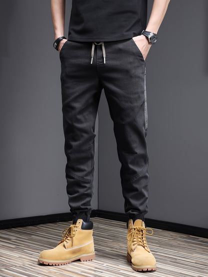 Olive green drawstring jogger pants - Kevin