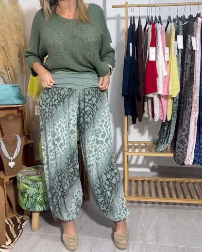 Hose Farbverlauf Leopardenprint Harem