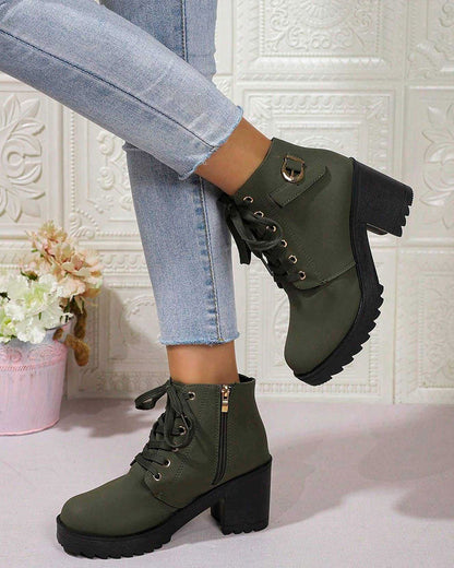 Chunky Plateau Stiefeletten