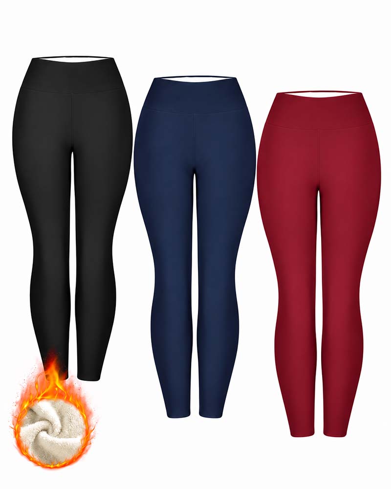 Winter Dick Hohe Taille Warme Leggings Yogahosen
