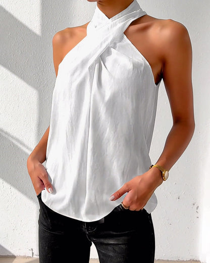 Tank Top Mode Halter Einfarbig