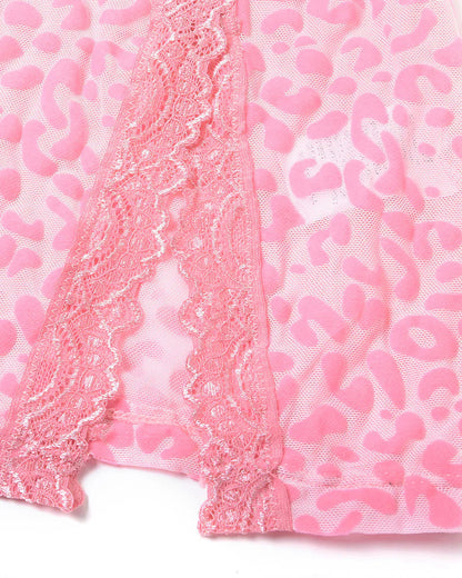 Kleid Durchsichtig Mesh Eng Strumpfhalter