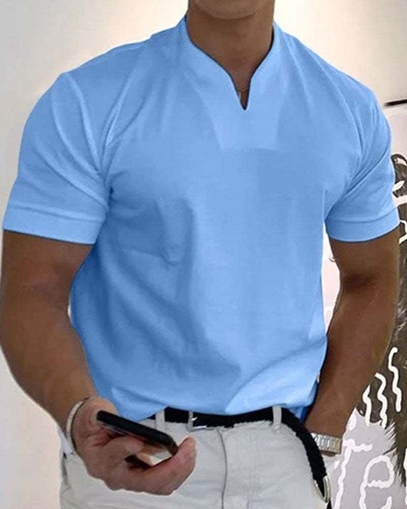 T-Shirt Herren Gentlemans Business Kurzarm Fitness