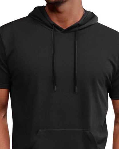T-Shirt Kapuze Schnell Trocknen Kurzarm