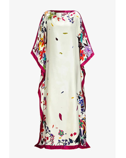 Kleid Off-Shoulder Kontrast Locker Urlaub